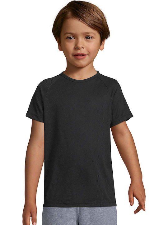 Kids' T-shirt Black Sporty