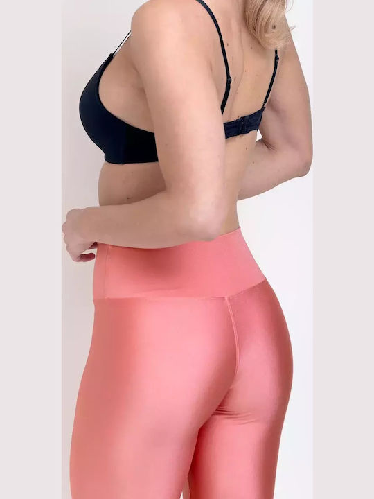 Instruire Colanti de femei Cropped Colanti Talie inalta Coral
