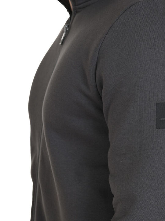 Men's Fleece Cardigan Dark Gray