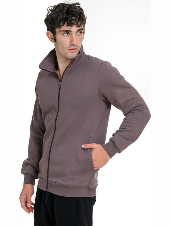 Ανδρική Ζακέτα Fleece Brown