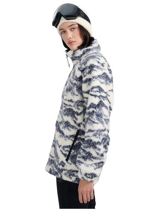 Fleece Damen Jacke Creme