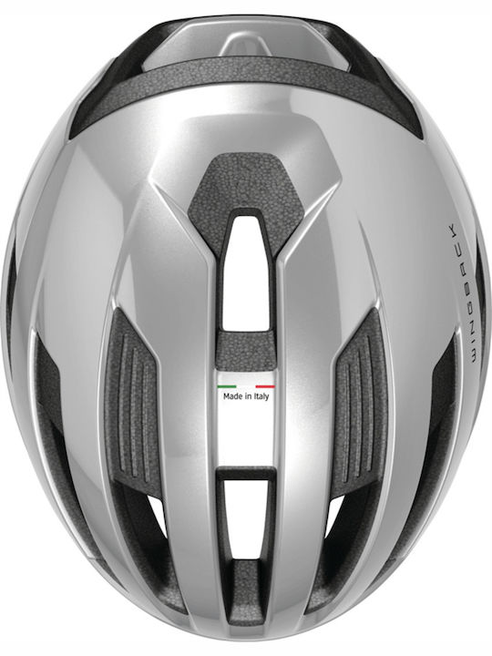 Abus Wingback Fahrradhelm Straße Silber