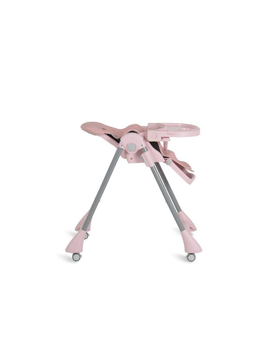 Moni Rico Foldable Baby Highchair with Adjustable Height Pink