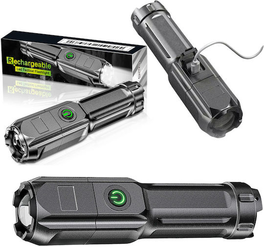 Lean Toys Rechargeable LED Flash Light with Maximum Brightness 300lm