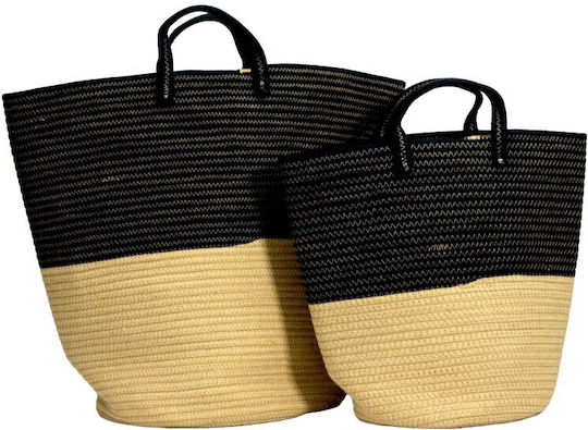 Viosarp Decorative Basket Wicker Black 32x40cm