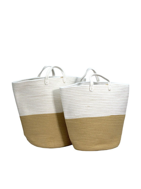 Viosarp Coș decorativ Din paie Beige 39x44buc