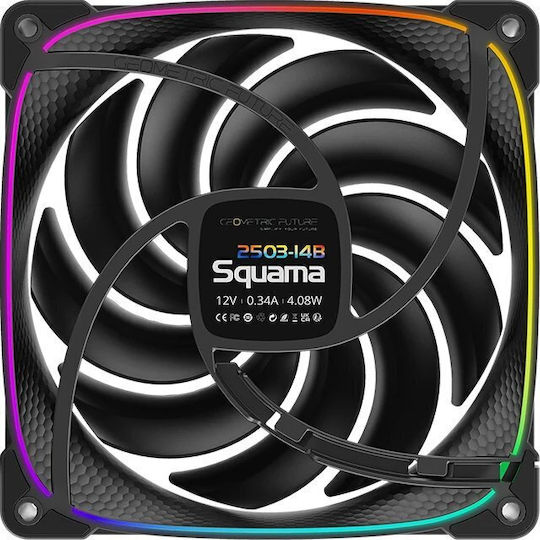 Geometric Future Ventilator Pentru Carcasă Squama 140mm (2400rpm / 91.15cfm) Cu Iluminare RGB