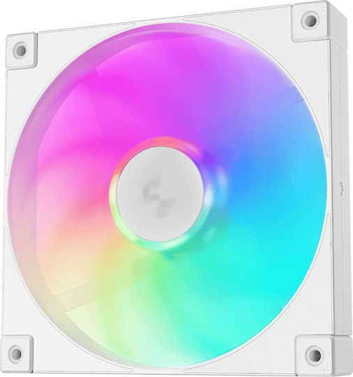Deepcool Fd14 Case Fan 140mm (1650rpm / 82.53cfm) με ARGB Φωτισμό και Σύνδεση 3-Pin / 4-Pin PWM 3τμχ Λευκό
