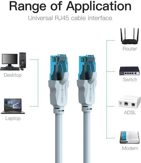 Vention Vap-a10-s200 Cable Pack Utp Cat.5e 2m Gray