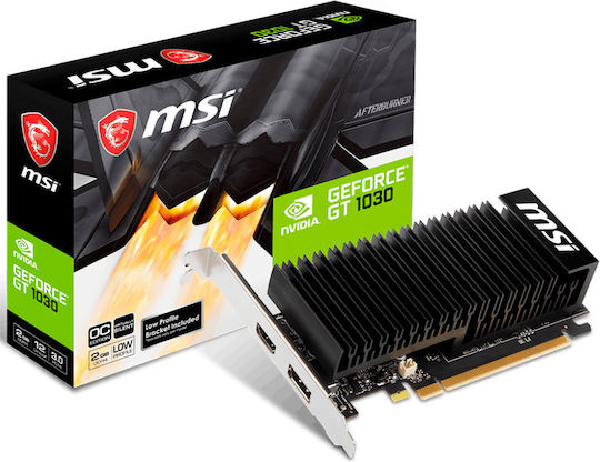 MSI GeForce GT 1030 2GB GDDR4 2GHDA LP OC Κάρτα Γραφικών