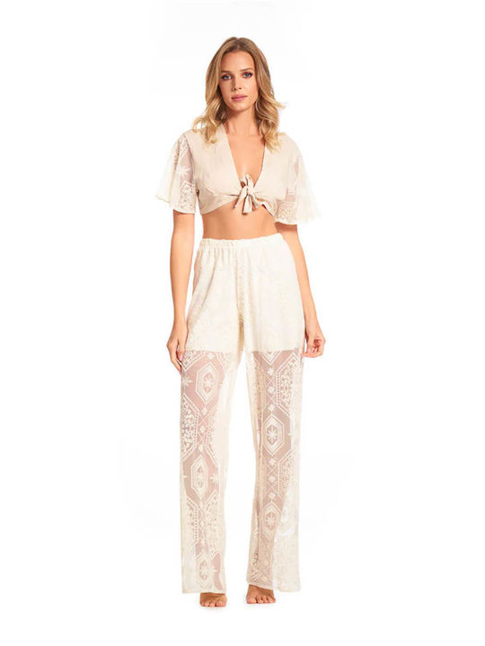 Γυναικείο Crop Top Beige