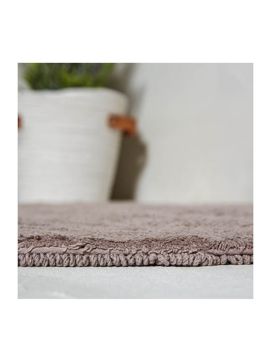 Fieldcrest Πατάκι Μπάνιου Στρογγυλό Rosy Brown Φ60εκ.