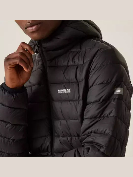 Men's Μπουφάν Puffer Αδιάβροχο Black