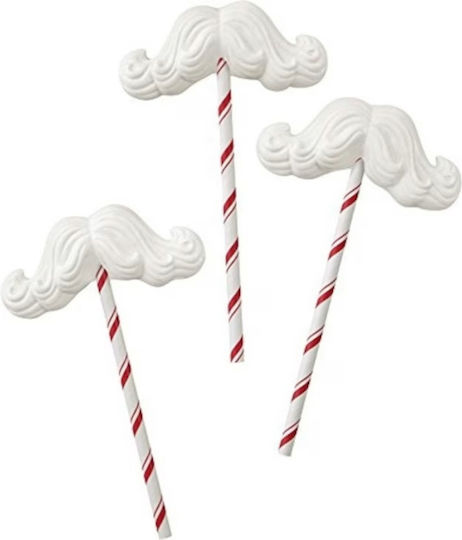 Paper Sticks Straws Red White 30 Pcs Wilton