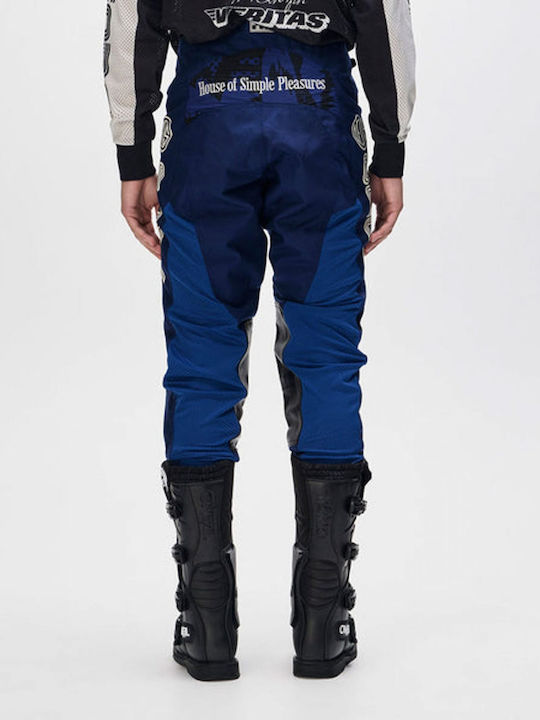 Deus Ex Machina Bărbați Pantaloni Motocicletă Cordura 4 Anotimpuri Waterproof Estate Blue