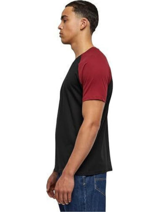 Contrast T-shirt Black / Burgundy TB639-00651