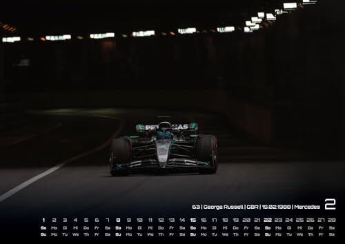 Formule 1 Grand Prix 2026 Kalender – DIN A3 – 13 Maanden Met Spectaculaire Actiefoto’s – Gemaakt In Duitsland – Ideaal Cadeau Voor F1-fans