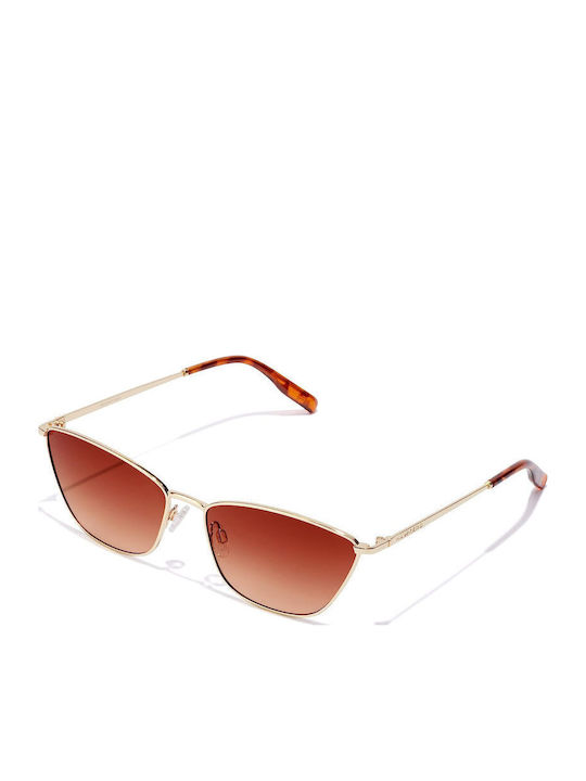 Hawkers Fresh Women's Sunglasses with Gold Metal Frame and Red Gradient Lens HFRE23DWM0