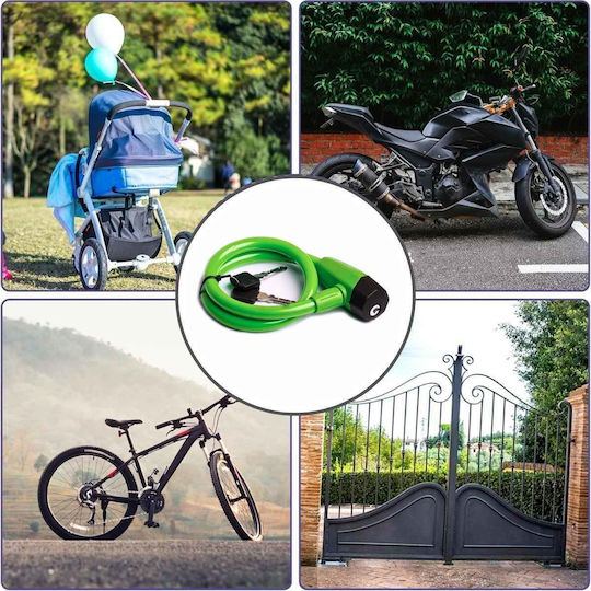 Κλειδαριά Ποδηλάτου Κουλούρα Κλειδί 10.5x800mm Πράσινο