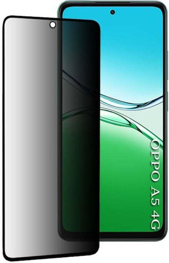 Full Glue Privacy Screen Protector Μαύρο (Oppo A5)