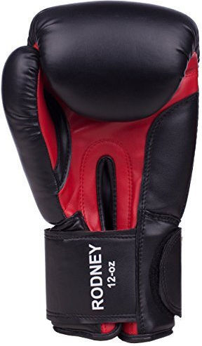 Benlee Sugar Deluxe Boxing Gloves made of Synthetic Leather for Match Black