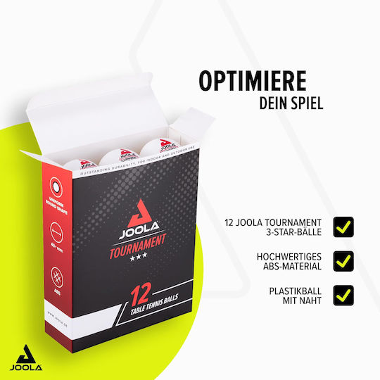 Joola Tournament 40 Ping Pong Balls 3-Star 12pcs