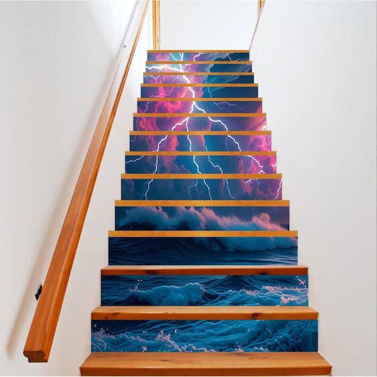 Decorative Sticker Indoor Stairs High-resolution Self-adhesive Print Dimensions 200 X 124 Cm Code Avx-stairs-02
