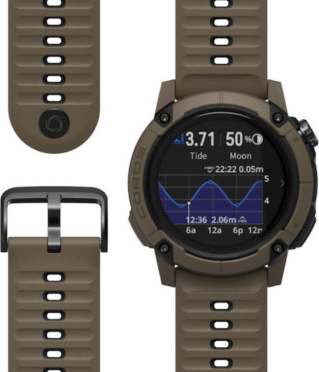 Coros Nomad 48mm Smartwatch with Heart Rate Monitor (Brown)