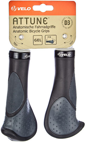 Velo D3 Bar 410466 Anatomic Bicycle Handlebar Grips in Black Color