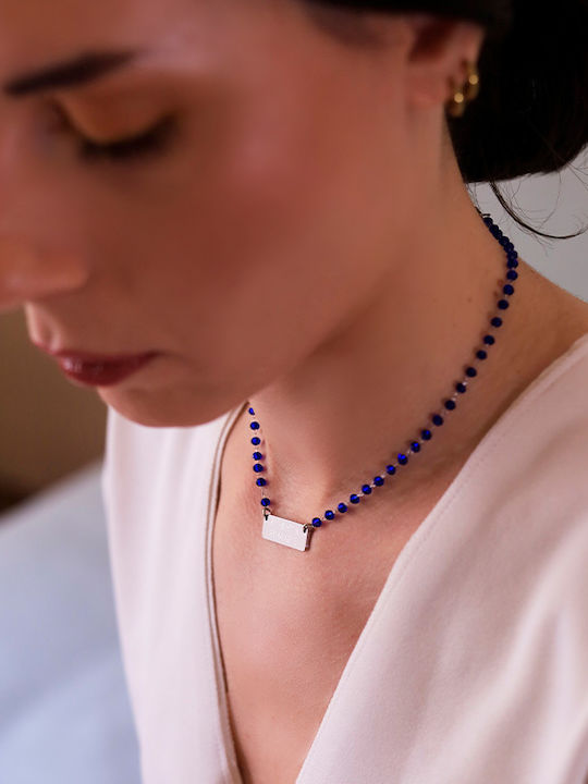 Theodora's Jewellery Necklace Rosary ID Card from Steel