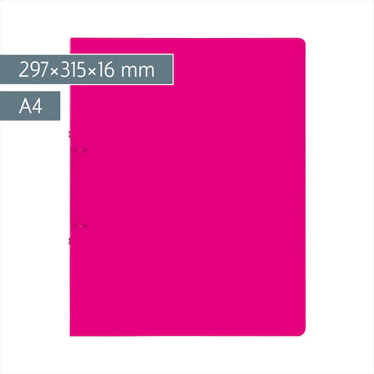 Brunnen Ring Binder Fact!pp A4 2 Rings Filling Height Pink