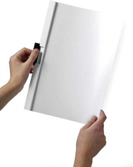 Durable Clip Folder Duraclip Original 60 Hard Plastic Up To 60 Sheets A4 Pack 5 White 223802