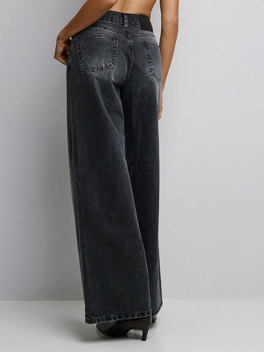 Hoch tailliert Damenjeans Black