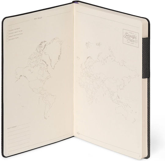 Legami Milano Notizbuch A5 192 Blätter Geregelt Grau