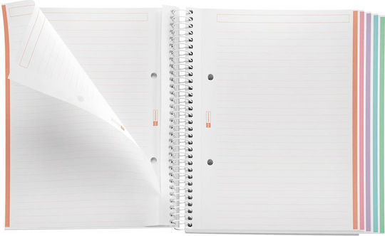 Miquelrius Emotions Notebook Spiral 120 Sheets with Blank Pages Light Blue