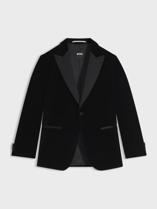 Men's Winter Suit Jacket Slim Fit Black