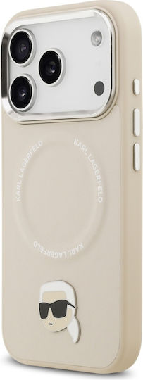Karl Lagerfeld Umschlag Rückseite Kunststoff / Silikon Beige (iPhone 17 Pro Max)