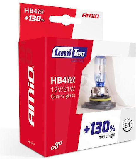 Alista Home Lămpi Autoturismului HB4-9006 Halogen 4300K Alb natural 12V 51W 2buc
