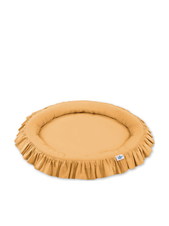 Mustard Ruffled Cushion