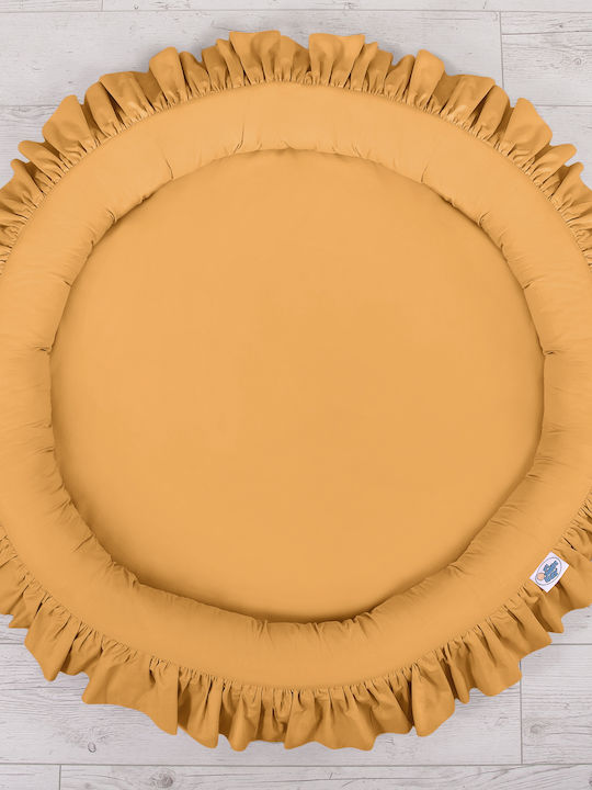 Mustard Ruffled Cushion