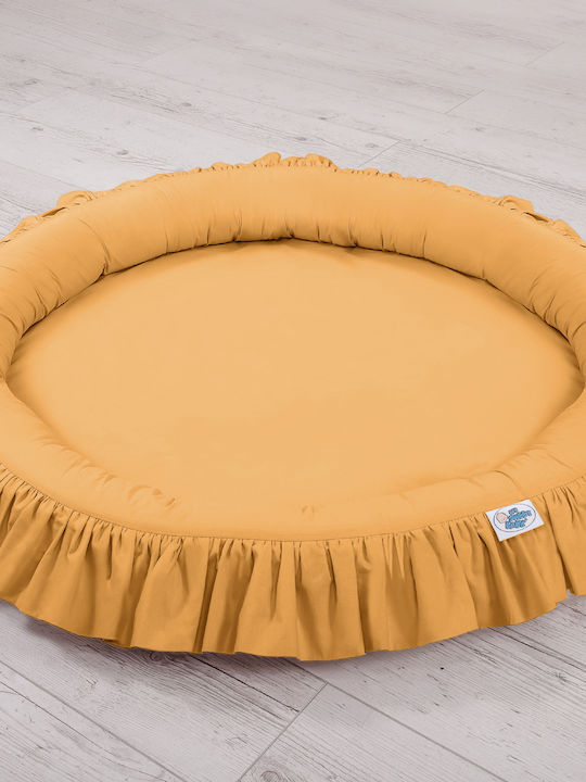 Mustard Ruffled Cushion