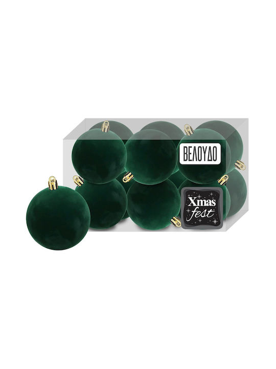 Hanging Ball Ornament Ornament Green 4cm Set 12pcs