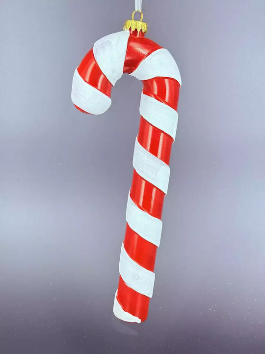 Gestreiftes Hängendes Weihnachtsbaumschmuck Stab Rote