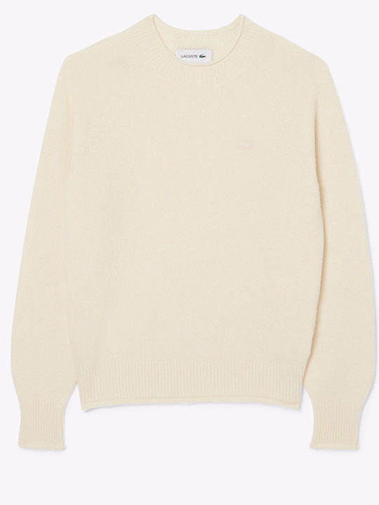 Women's Long Sleeve Sweater Woolen Ecru
