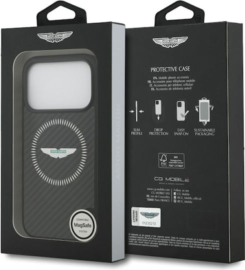 Case Aston Martin Hc Kevlar Counter Design Magsafe Iphone 17 Pro Black