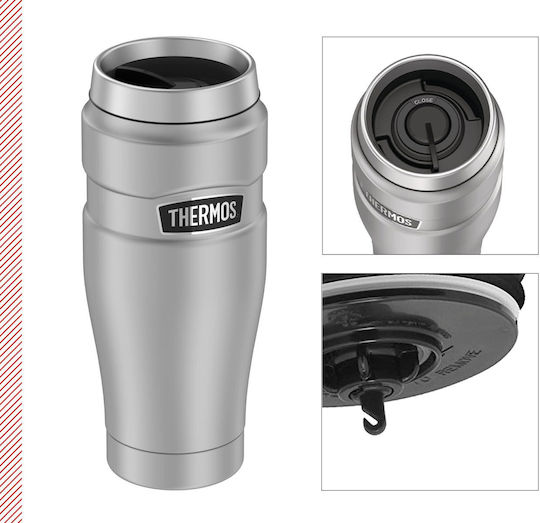 Thermos Bottle Thermos Stainless Steel 470ml Silver