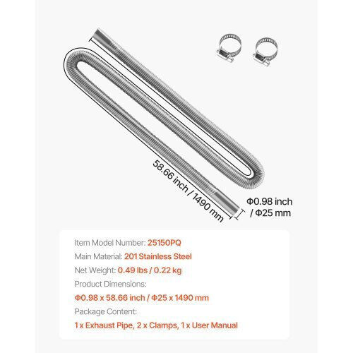 Vevor Car Heater Hose
