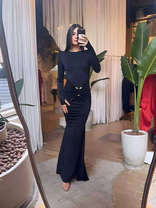 Maxi Dress for Wedding - Christening Drape Gold Features
