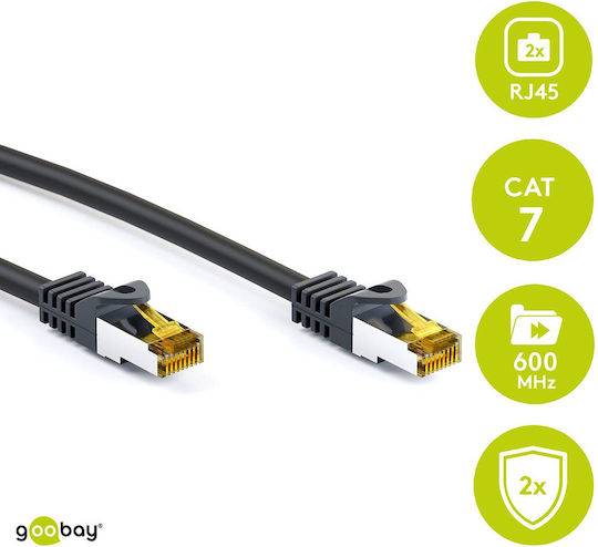Wentronic U/UTP Cat.7 10Gbps Network Cable Ethernet 15m Black