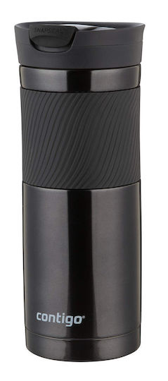 Contigo Contigo Thermosflasche Rostfreier Stahl BPA-frei 590ml Schwarzes mit Handgriff
